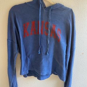 kansas cropped hoodie